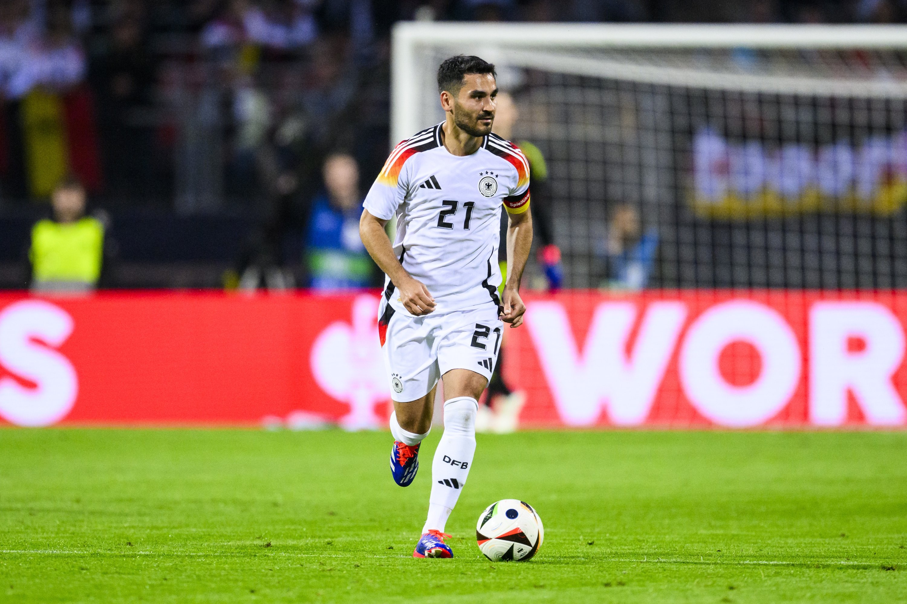 331368 Germany's Ilkay Gündoğan in action during an international friendly match against Ukraine, Bavaria, Germany, June 3, 2024. (Getty Images Photo)