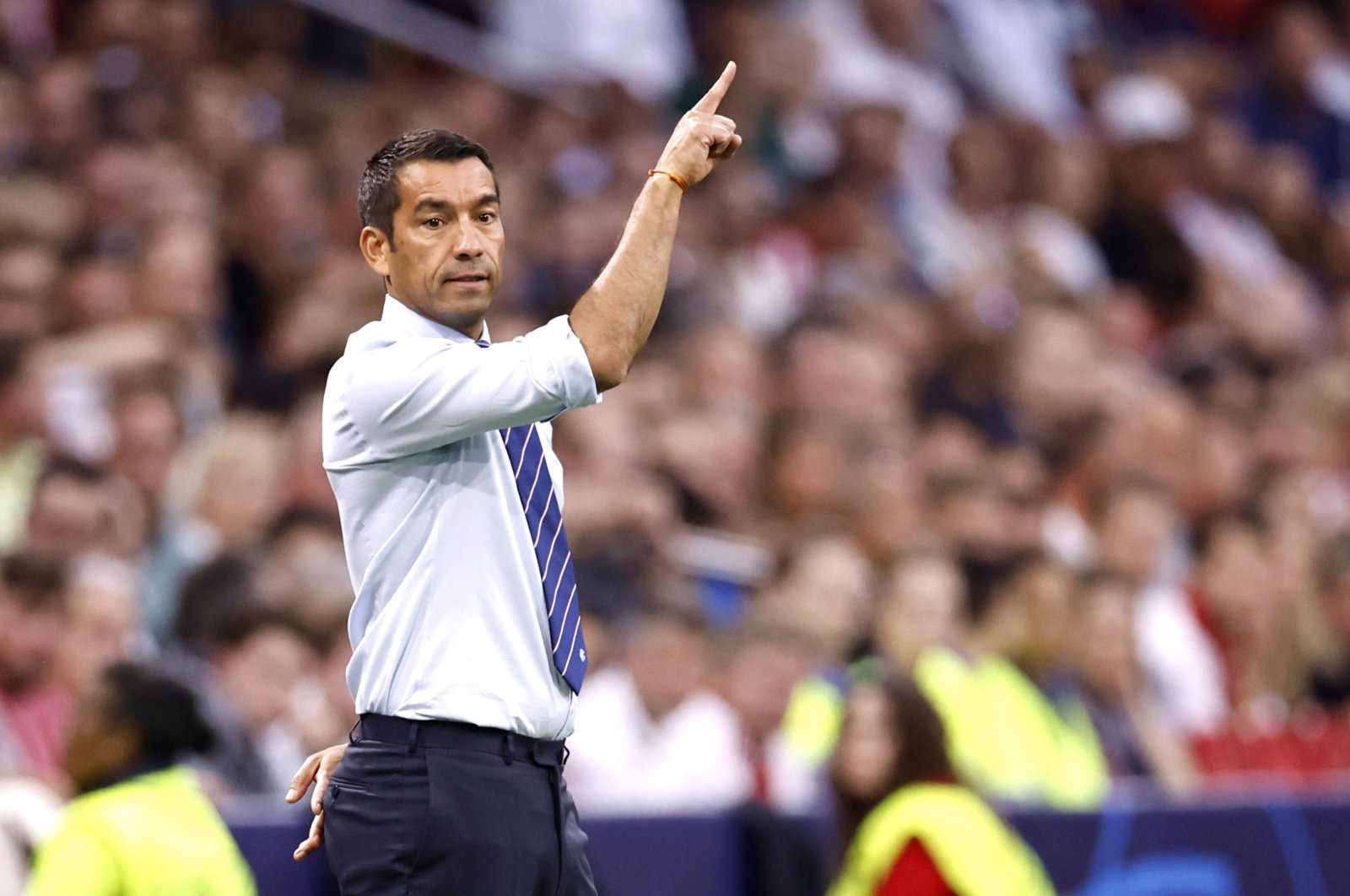 Giovanni Van Bronckhorst during the UEFA Champions League Group A match between Ajax Amsterdam and Rangers FC in the Johan Cruijff ArenA, Amsterdam, Netherlands, Sept. 7, 2022. (EPA Photo)