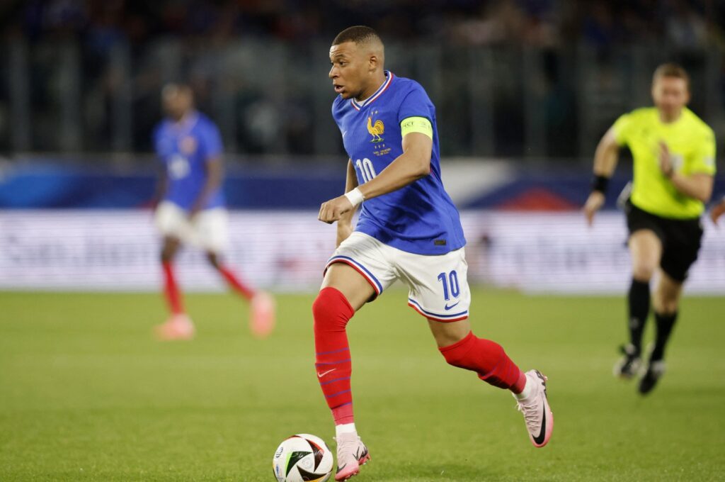 France's Kylian Mbappe in action during the international friendly against Luxembourg at the Stade Saint-Symphorien, Metz, France, June 5, 2024. (Reuters Photo)