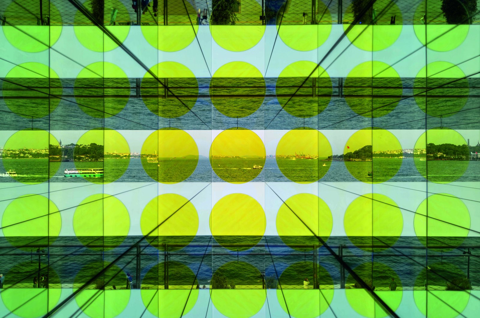 "Sunset kaleidoscope," by Olafur Eliasson, 2005, Istanbul, Türkiye, June 6, 2024. (Photo courtesy of Istanbul Modern)