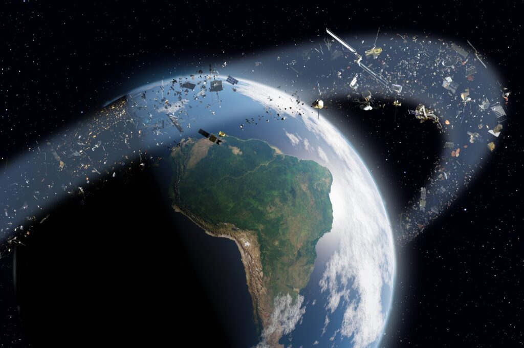 "To secure the space assets and guarantee the accessibility of space, the space debris issue needs to be addressed with binding rules, especially for anti-satellite tests (ASAT), which lead to the creation of a vast number of debris." (Getty Images Illustration)