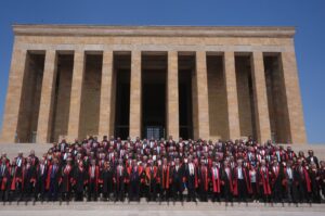 The Supreme Court’s newly appointed prosecutors visit the Mausoleum of Atatürk in the capital Ankara, Türkiye, June 5, 2024. (AA Photo)