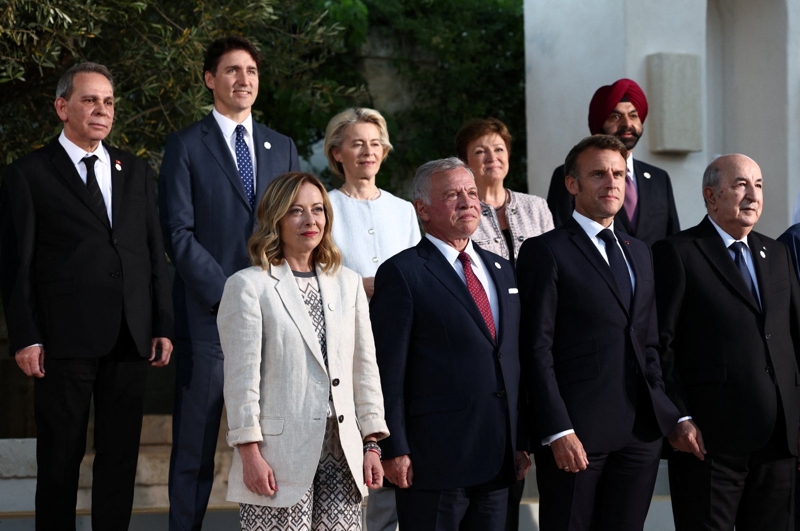 Leaders pose for a family photo on the second day of the G7 summit at the Borgo Egnazia resort, in Savelletri, Italy June 14, 2024. (Reuters Photo)