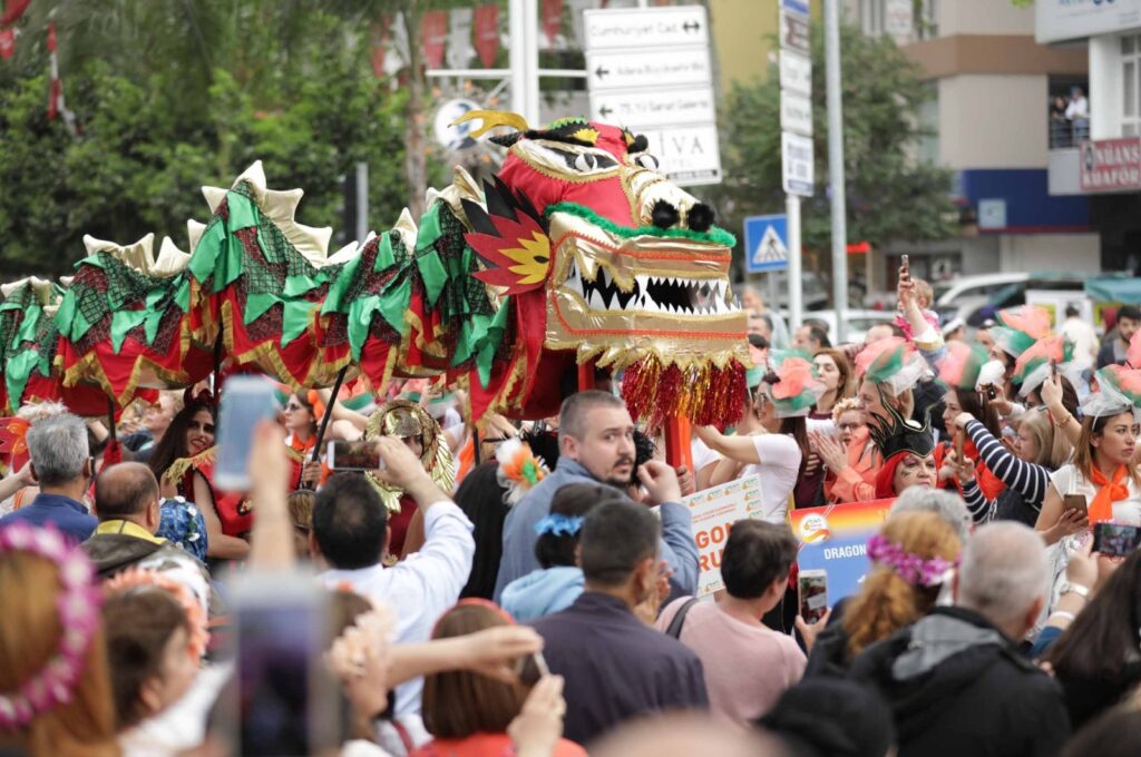 This year, for the first time, the Orange Blossom Carnival will feature richer content in collaboration with the Ministry of Culture and Tourism's Türkiye Culture Road Festivals, Adana, Türkiye, April 13, 2024. (DHA Photo)