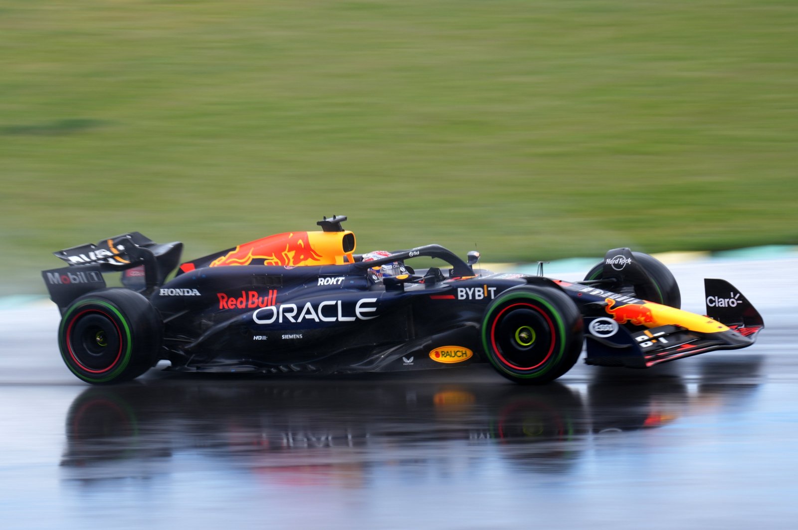 Red Bull Racing's Dutch driver Max Verstappen races during the 2024 Canada Formula One Grand Prix at Circuit Gilles-Villeneuve, Montreal, Canada, June 9, 2024. (AA Photo)
