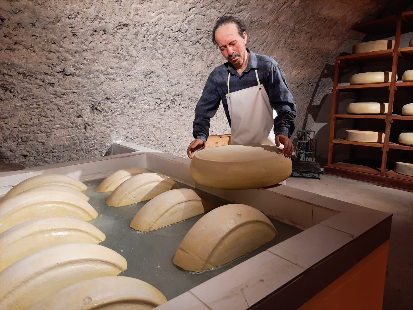 Kars Cheese Museum features Gravyer (Turkish Gruyere) cheese and other unique varieties, Kars, Türkiye, June 23, 2024. (IHA Photo)