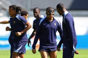 France's players during training at the Paderborn Arena, Paderborn, Germany, June 24, 2024. (Reuters Photo)
