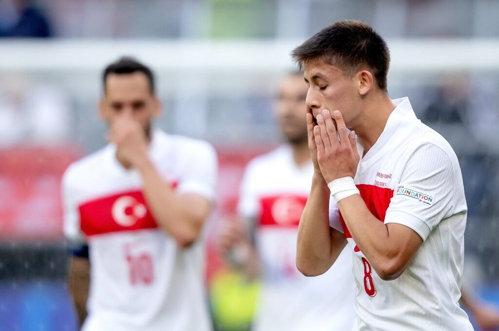 Türkiye's Arda Güler disappointed during the Euro 2024 match against Portugal at the Signal Iduna Park, Dortmund Germany, June 22, 2024. (Getty Images Photo)