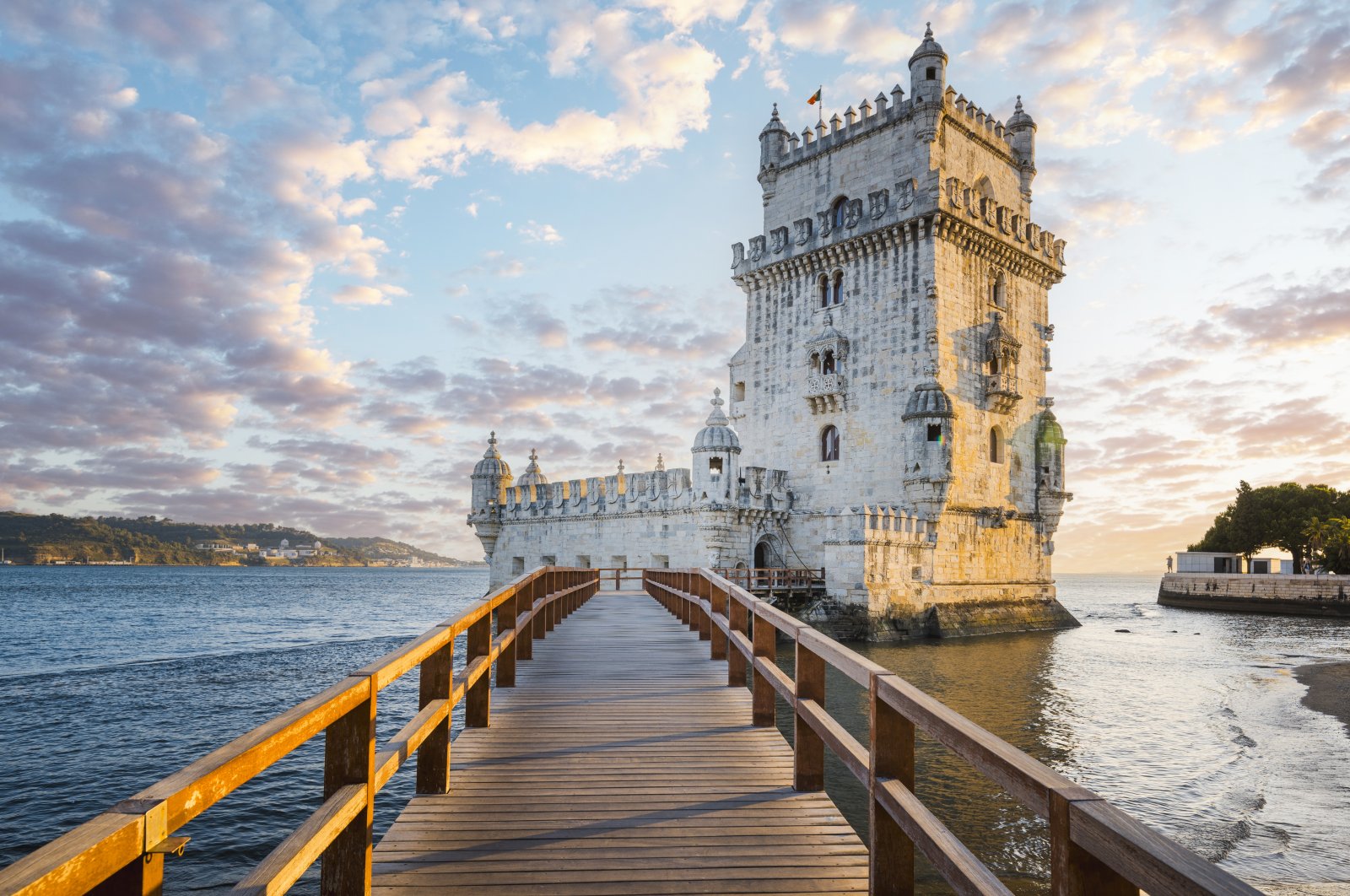 Belem Tower at sunset, Lisbon, Portugal, Sept. 25, 2022. (Getty Images)