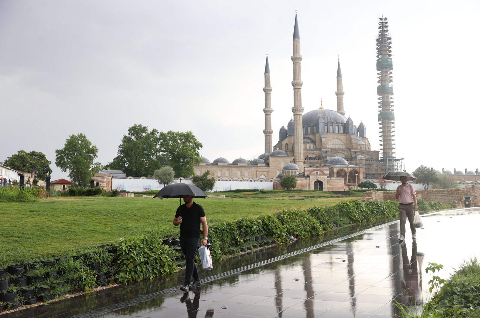 The rain started in the early morning, Edirne, Türkiye, July 3, 2024. (AA Photo)