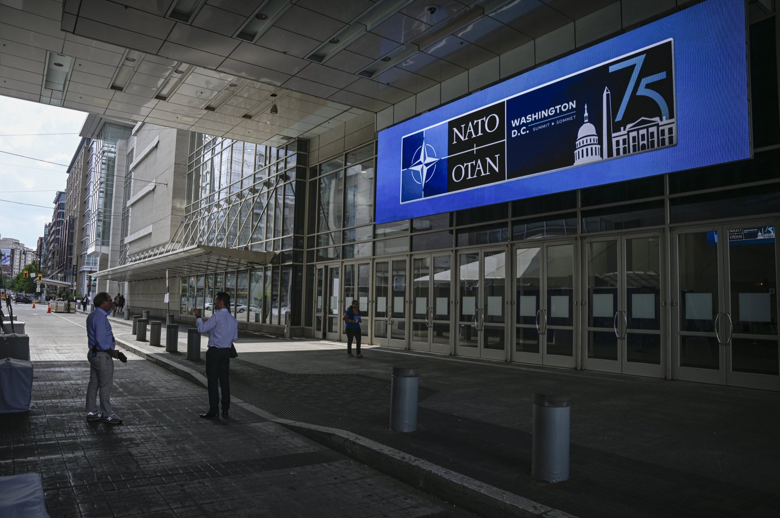 Sign of NATO at a venue of the summit, Washington D.C., United States, July 8, 2024. (AA Photo)