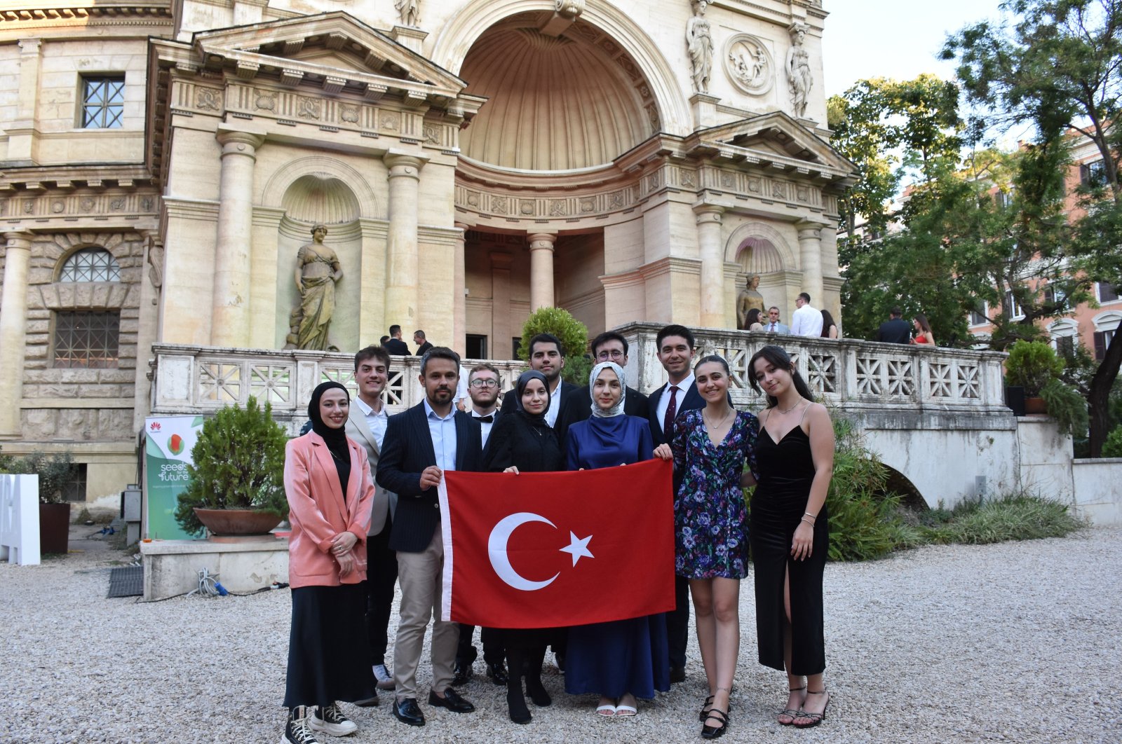 Turkish participants of the "Seeds for the Future Program" in Rome, Italy, July 8, 2024. (AA Photo)