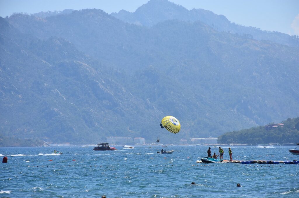 A general view of the seaside in Muğla province, Türkiye, July 13, 2024. (AA Photo)