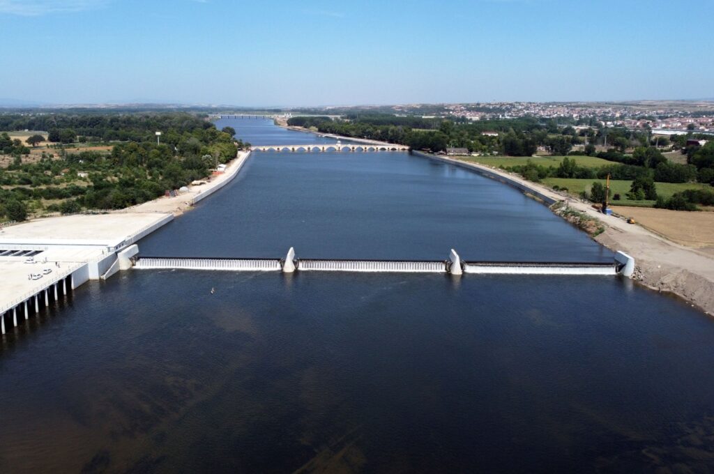 A general view of Maritsa (Meriç) River, Edirne, northwestern Türkiye, July 2024. (DHA Photo)