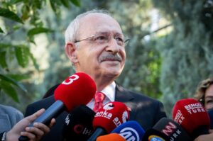 Former Republican People's Party (CHP) leader Kemal Kılıçdaroğlu talks to reporters after a meeting with a former ally, Ankara, Türkiye, Aug. 14, 2024. (AA Photo)