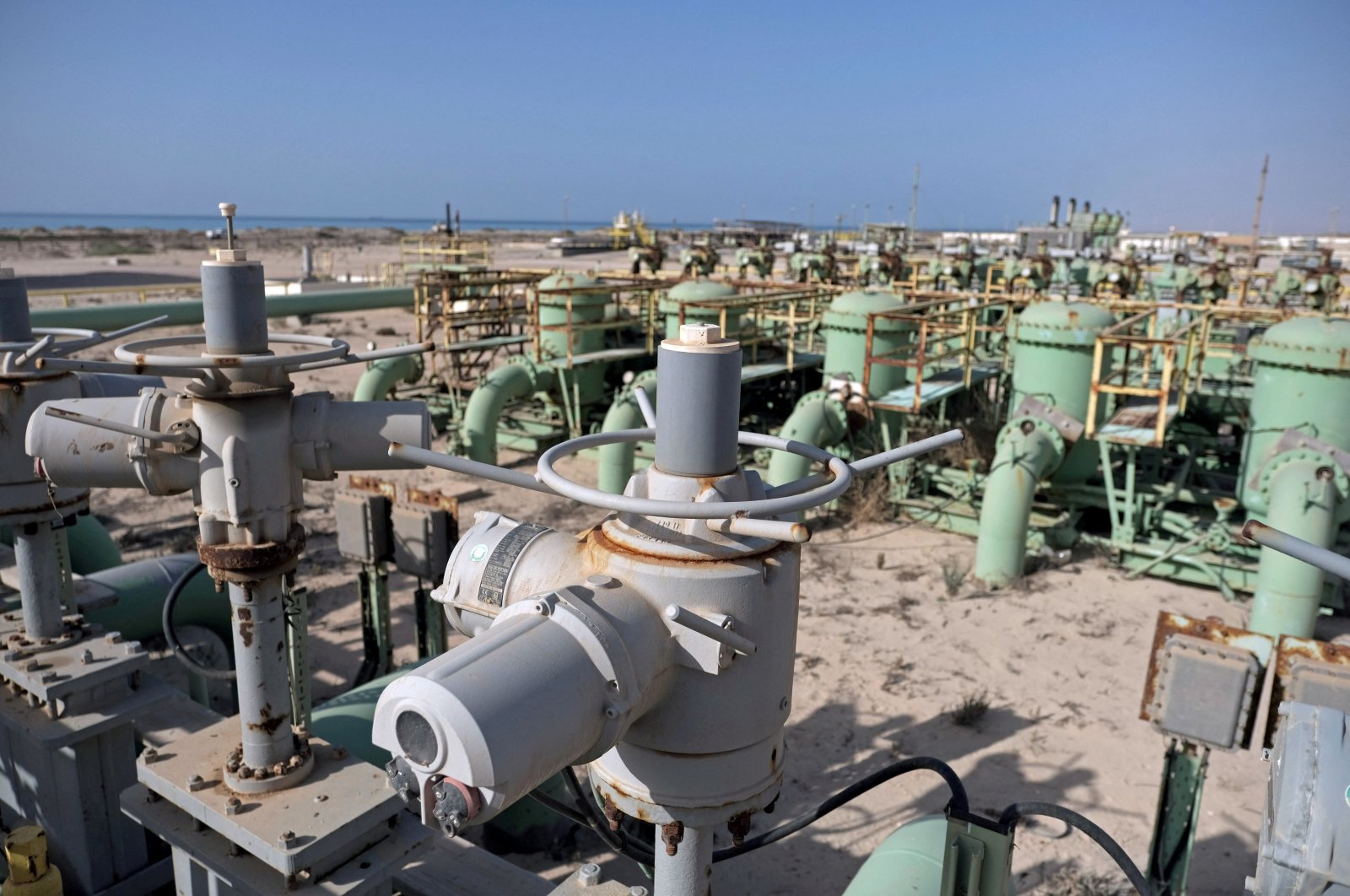 Pipelines are seen at the Zueitina oil terminal, west of Benghazi, Libya, Oct. 4, 2020. (Reuters Photo)