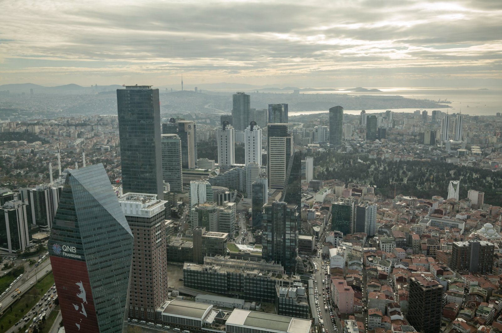 Commercial skyscrapers and offices in the Levent district of Istanbul, Türkiye, Jan. 4, 2024. (Getty Images Photo)