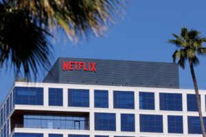 The Netflix logo is shown on one of their Hollywood buildings in Los Angeles, California, U.S., July 12, 2023. (Reuters Photo)