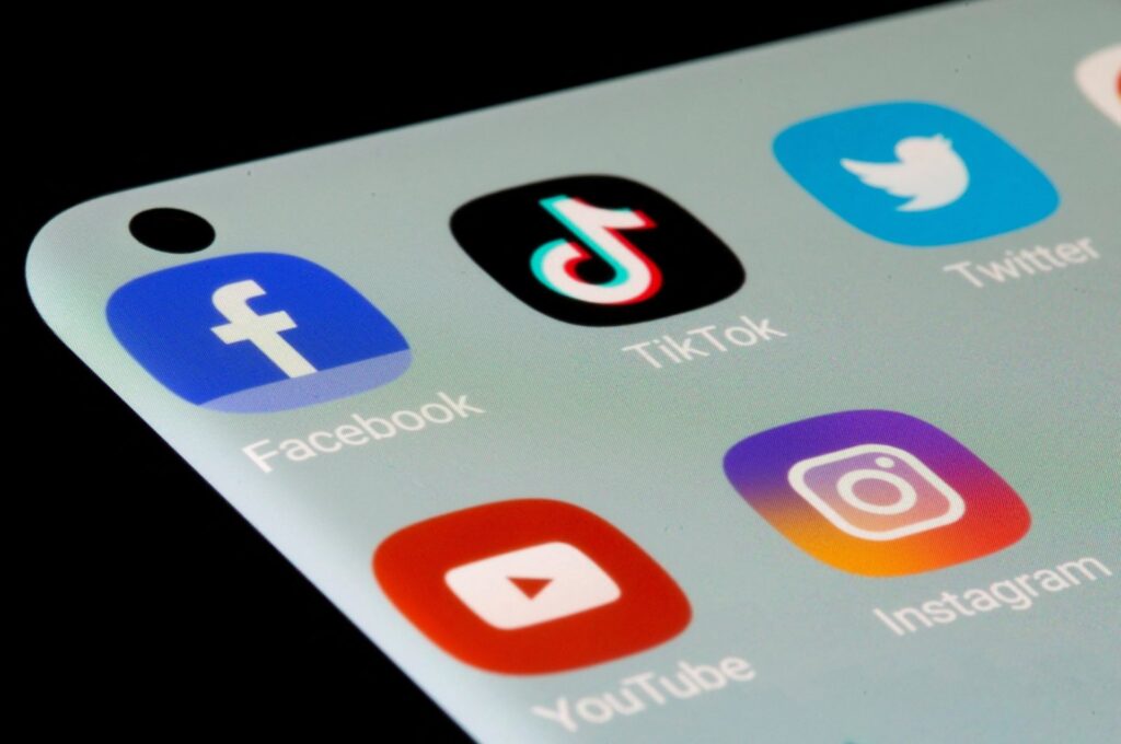 Facebook, TikTok, Twitter, YouTube and Instagram apps are seen on a smartphone in this illustration taken on July 13, 2021. (Reuters Photo)