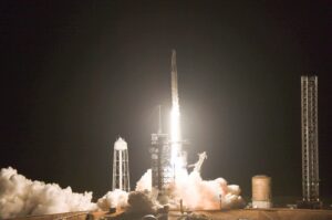SpaceX's Polaris Dawn Falcon 9 rocket blasts off from Launch Complex 39A of NASA's Kennedy Space Center, Cape Canaveral, Florida, U.S., Sept. 10, 2024. (AFP Photo)