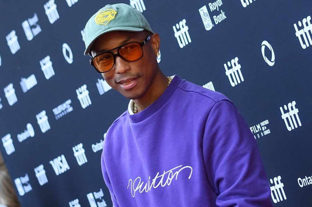Singer Pharrell Williams attends the international premiere of "Piece By Piece" at the Princess of Wales Theater during the Toronto International Film Festival (TIFF), Toronto, Canada, Sept. 10, 2024. (AFP Photo)