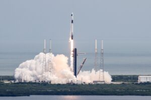 A SpaceX Falcon 9 rocket lifts off carrying NASA's SpaceX Crew-9, Nick Hague and Roscosmos cosmonaut Alexander Gorbunov to the International Space Station from the Cape Canaveral Space Force Station in Cape Canaveral, Florida, U.S., Sept. 28, 2024. (Reuters Photo)