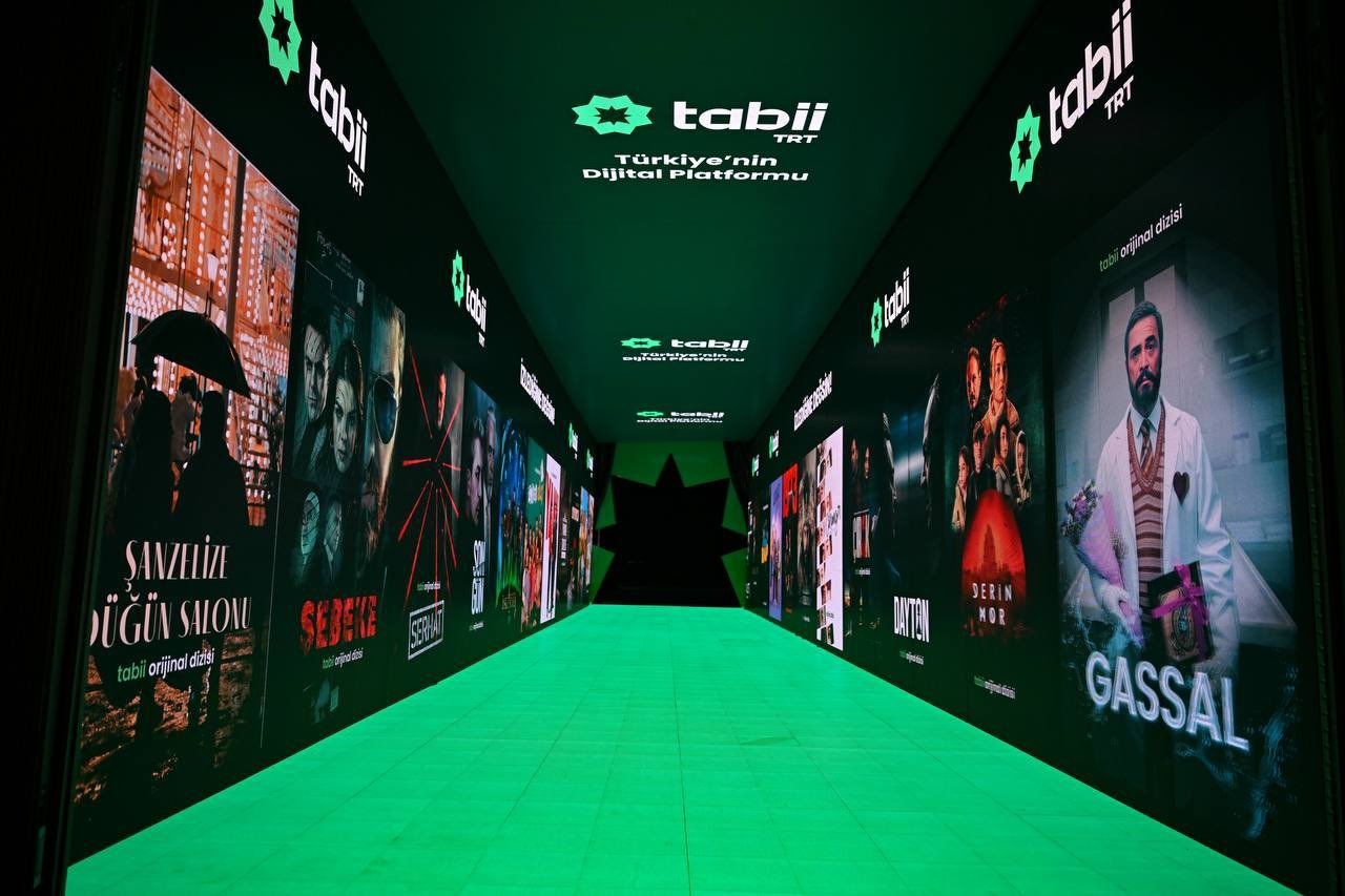 TRT's Tabii platform launches its new season in Istanbul at event attended by management, bureaucrats, artists and prominent figures from the cultural sector. (Courtesy of Tabii)