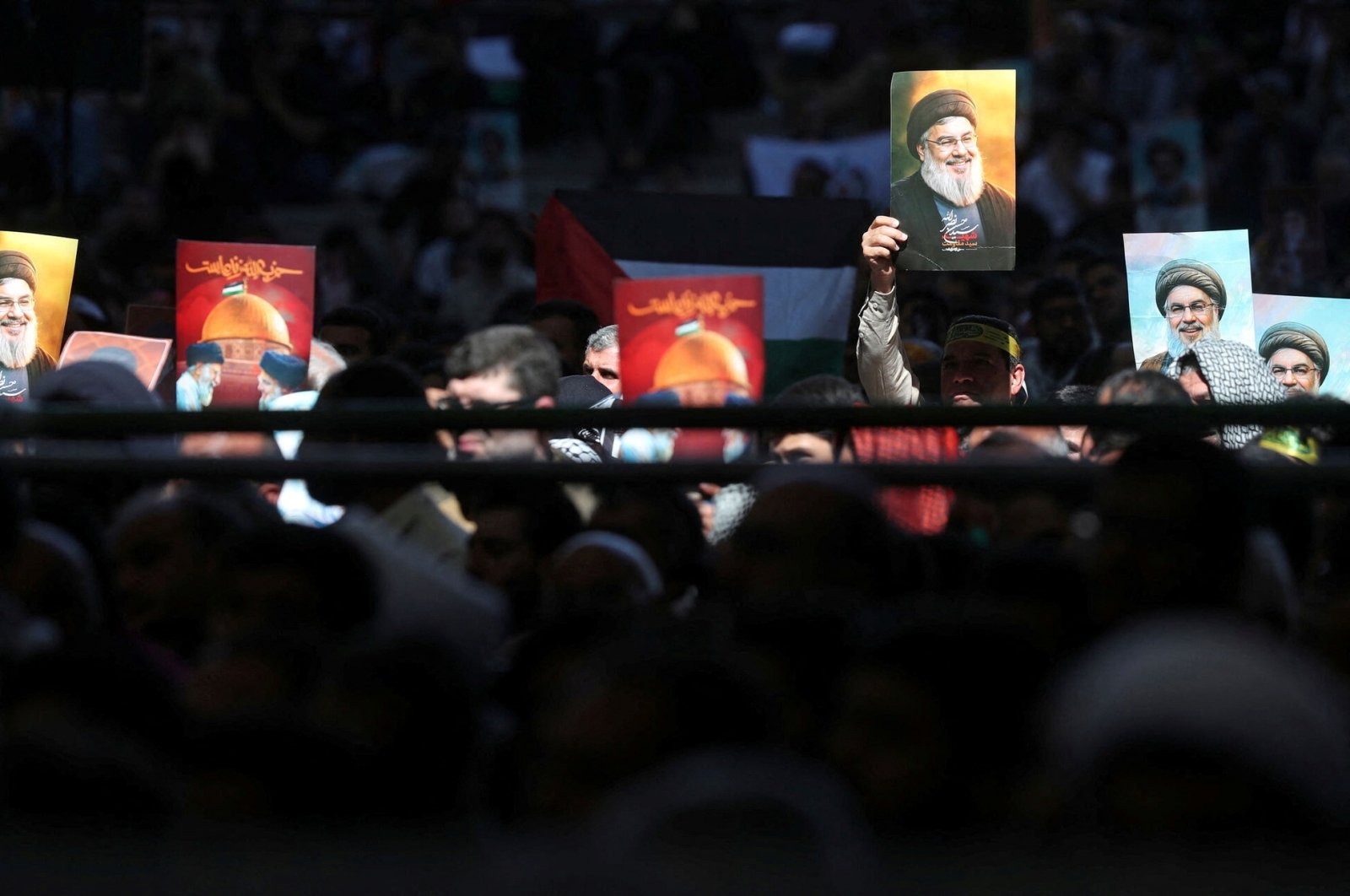 People attend the Friday prayers and a commemoration ceremony of Lebanon's late Hezbollah leader Sayyed Hassan Nasrallah, Tehran, Iran, Oct. 4, 2024. (Reuter Photo)