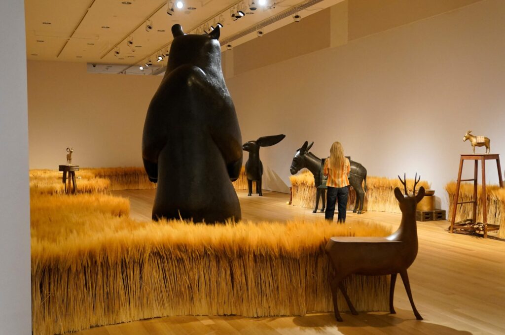 Sculptures by French artist François-Xavier Lalanne on display during a press preview at Christie's in New York, U.S., Oct. 4, 2024. (AFP Photo)