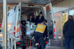 Patient transfers by ambulance continue from the closed Bağcılar TRG Hospital, Istanbul, Türkiye, Oct. 20, 2024. (DHA Photo)