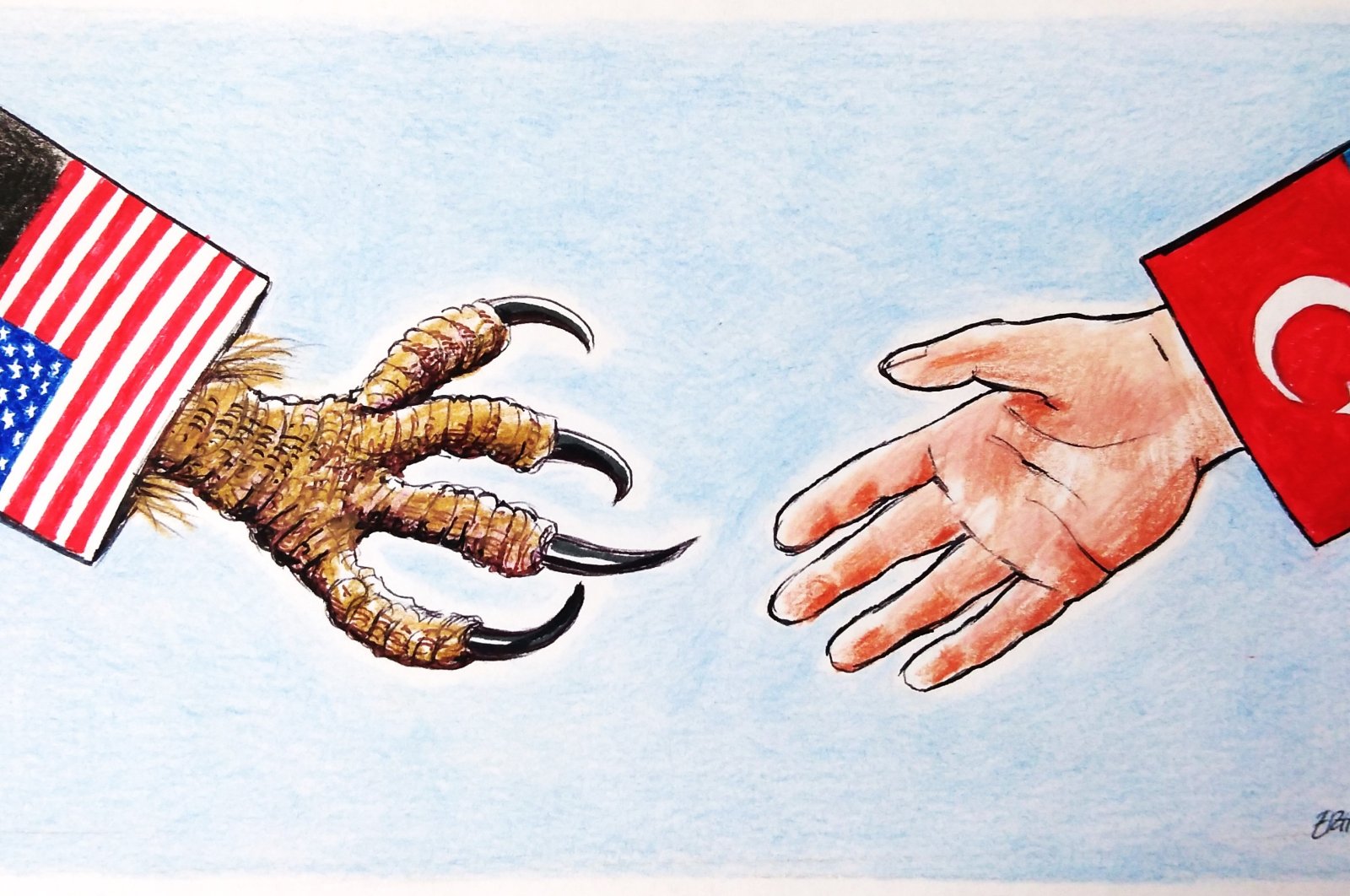 "It is certain that Türkiye, like every other country, has certain expectations from the new president and will determine an attitude depending on whether these expectations will be met or not." (Illustration by Erhan Yalvaç)