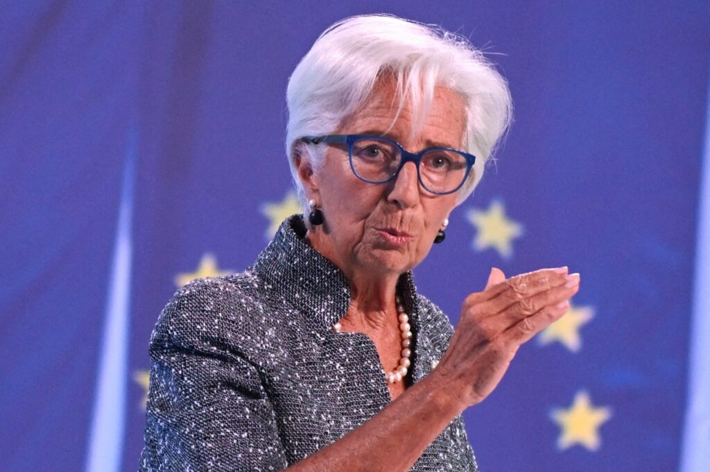 European Central Bank (ECB) President Christine Lagarde speaks to reporters following the Governing Council's monetary policy meeting in Frankfurt, Germany, Sept. 12, 2024. (Reuters Photo