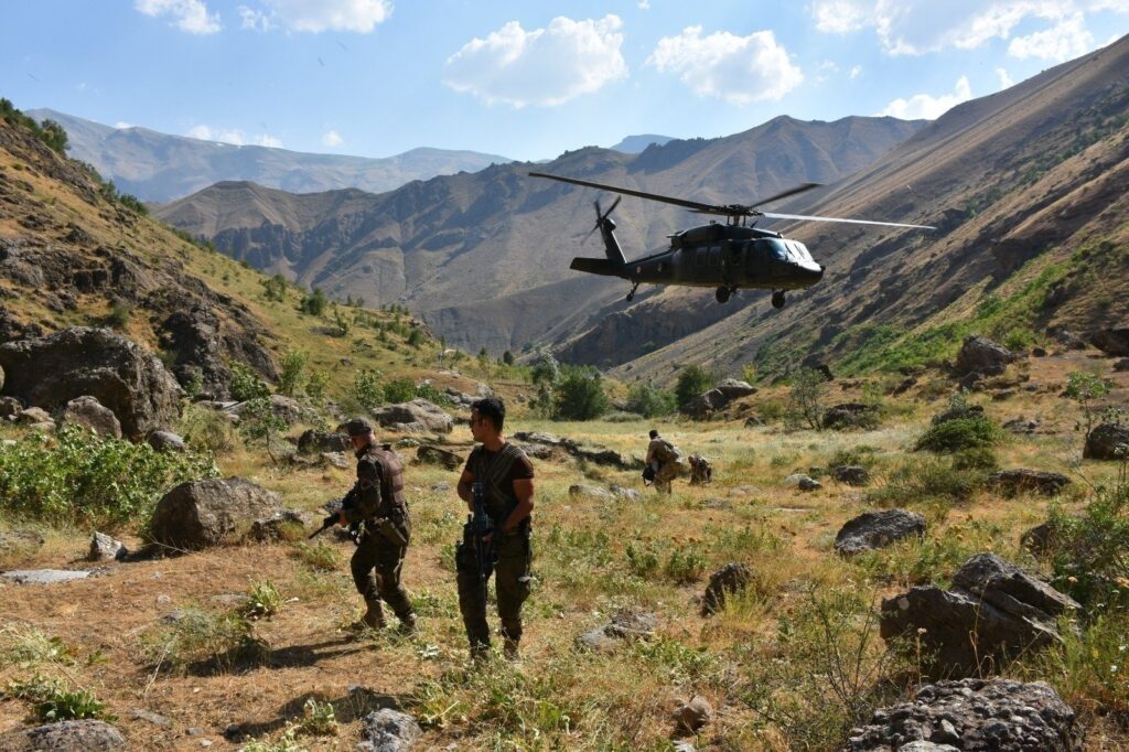 Turkish security forces participate in a counterterrorism operation in southeastern Türkiye's Şırnak province in this undated file photo. (AA File Photo)