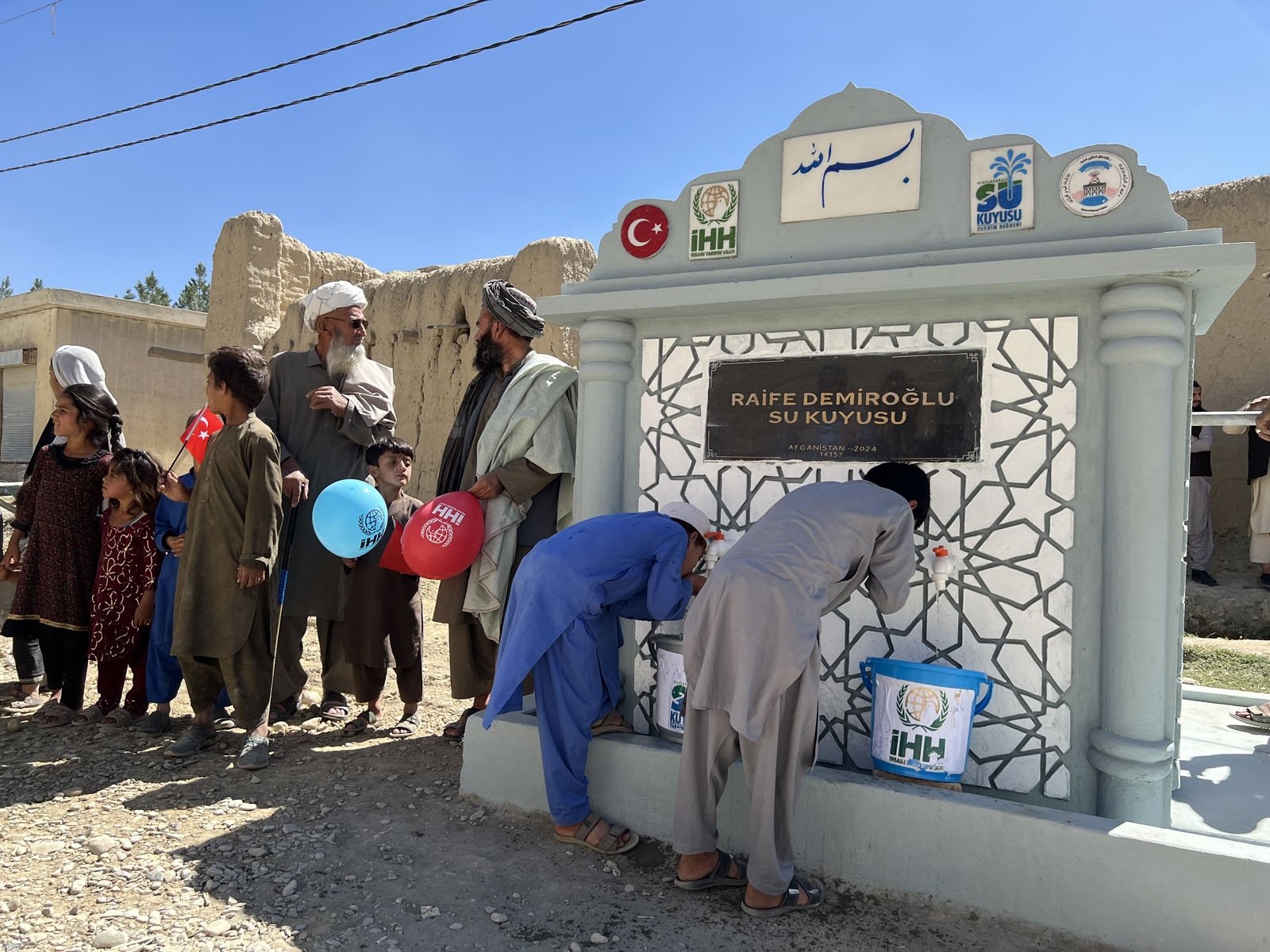 A newly opened water well providing clean water to the local community in Afghanistan, Sept. 24, 2024. (DHA Photo)