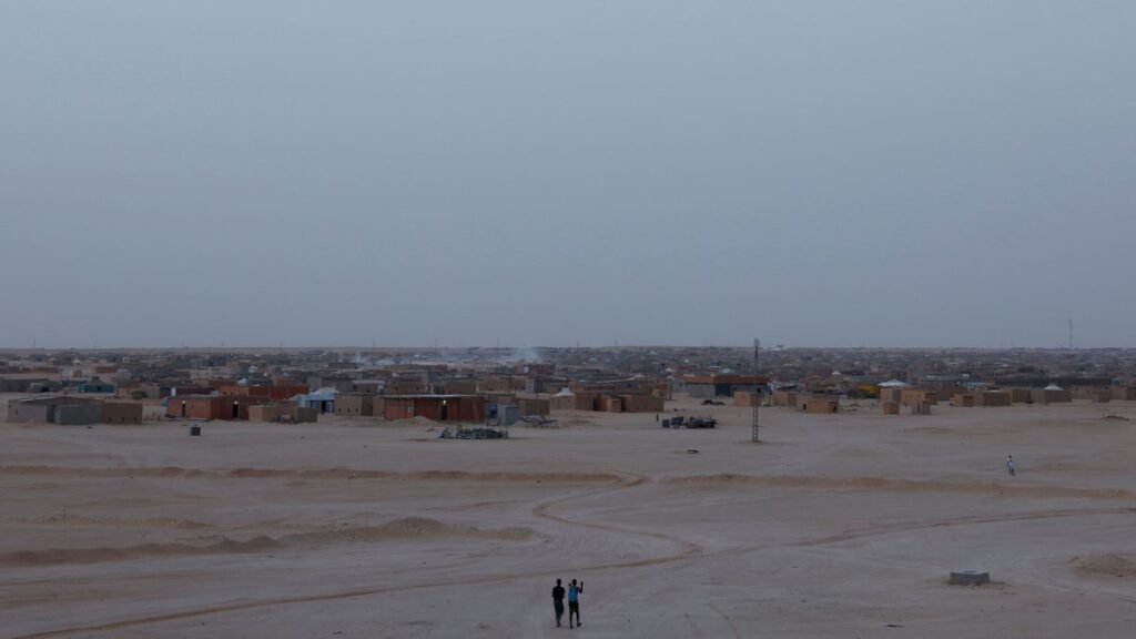Two Sahrawi children walk toward the Smara Sahrawi refugee camp in Tindouf, Algeria, May 2, 2024. (Reuters Photo)