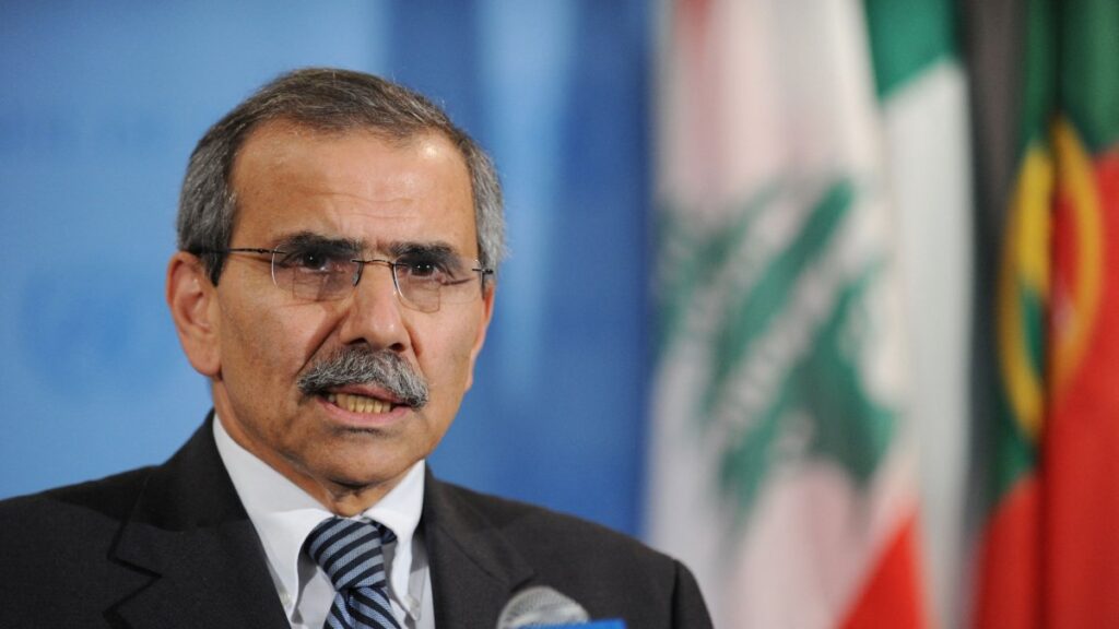 Nawaf Salam, Lebanon's Ambassador to the United Nations, speaks to the media after Security Council consultations on the Palestinian request for full U.N. membership during the General Assembly at the U.N. headquarters in New York, Sept. 26, 2011. (AFP Photo)