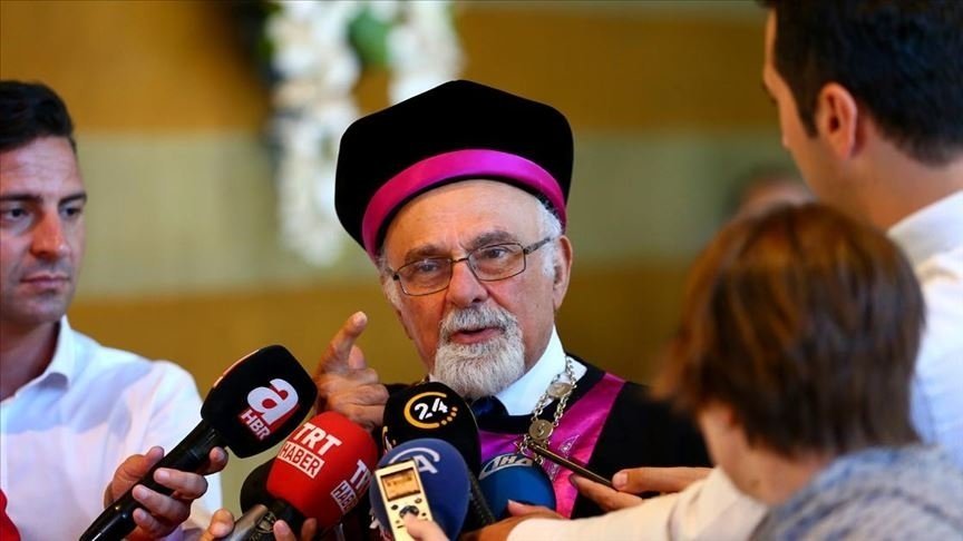 The chief rabbi of the Jewish community, Izak Haleva, passes away at the age of 85, Istanbul, Türkiye, Jan. 14, 2025. (AA Photo)
