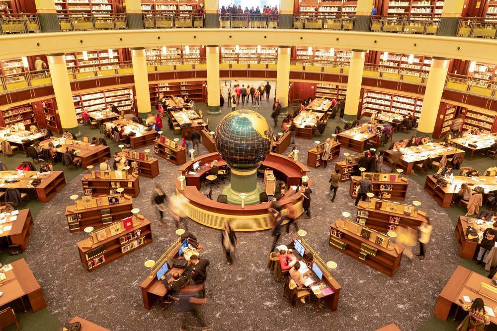 Interior view of the Presidential National Library in Ankara, Türkiye, Feb. 29, 2020. (Shutterstock Photo)