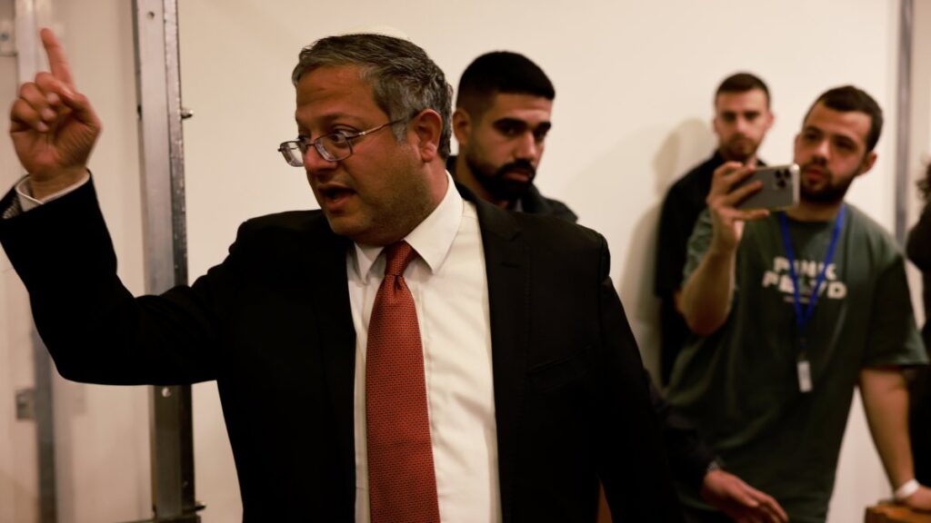 Israel's far-right National Security Minister Itamar Ben-Gvir addresses the media in Tel Aviv, Israel, Dec. 10, 2024. (EPA Photo)