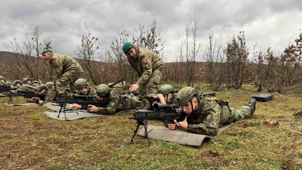 Turkish officers train Kosovar security personnel in this photo taken in an undisclosed location in Kosovo, Jan. 18, 2025. (AA Photo)