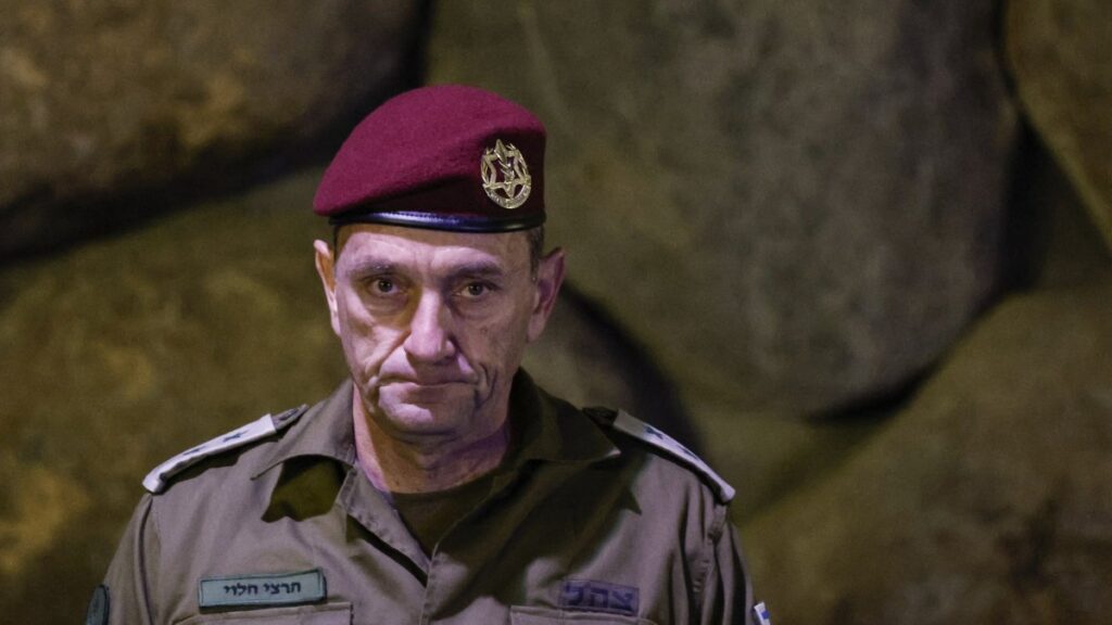 Chief of the General Staff of the Israel Defense Forces (IDF), Herzi Halevi attends a wreath-laying ceremony marking Israel's national Holocaust Remembrance Day in the Hall of Remembrance at Yad Vashem, the World Holocaust Remembrance Center, in Jerusalem, May 6, 2024. (EPA File Photo)