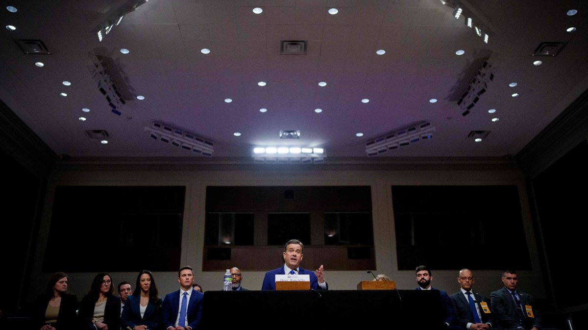 U.S. President-elect Donald Trump's expected nominee for CIA Director John Ratcliffe speaks during a Senate Intelligence confirmation hearing on Capitol Hill, Jan. 15, 2025. (AFP Photo)