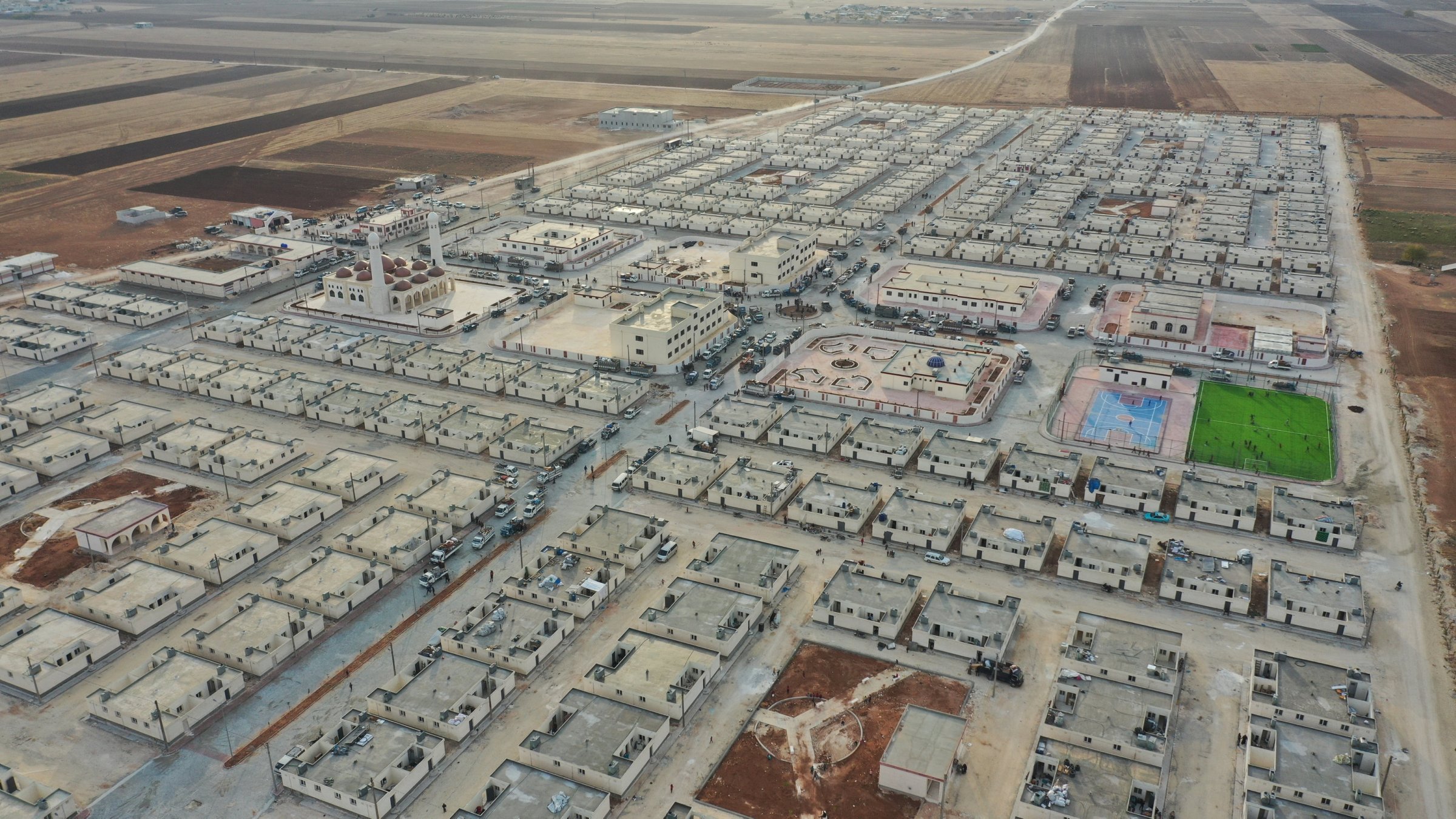 An aerial view of the newly opened "City of Hope," providing support for 10,000 displaced Syrians, Azaz, northern Syria, Jan. 29, 2025. (AA Photo)