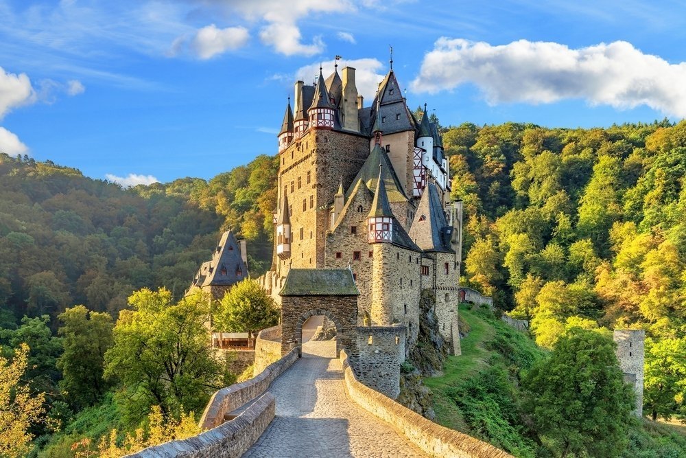369074 Eltz Castle is a medieval fortress nestled in the hills above the Moselle, between Koblenz and Trier, Germany. (Shutterstock Photo)