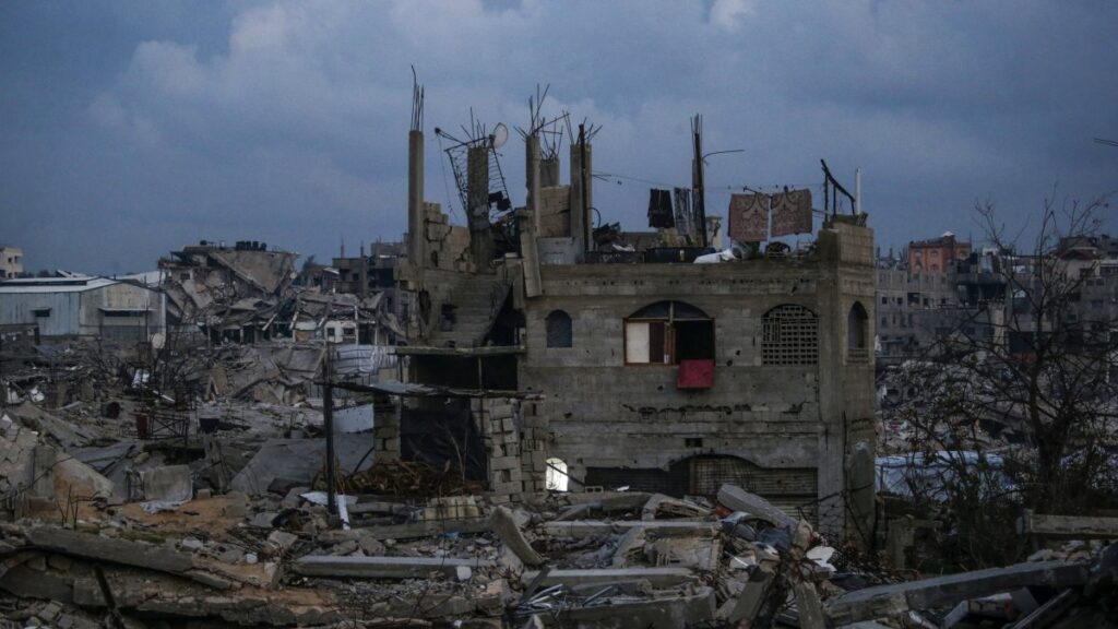 Destroyed houses amid a cease-fire between Israel and Hamas, Jabaliya, Gaza Strip, Palestine, Feb. 19, 2025. (EPA Photo)