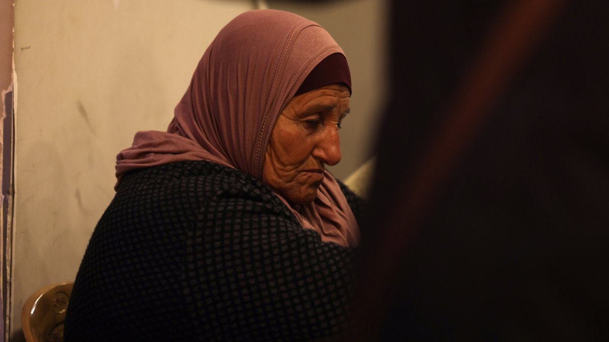 Palestinians wait for the release of their relatives from Israeli prisons, at the culture center in the West Bank city of Ramallah, Palestine, Feb. 23, 2025. (EPA Photo)