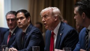 U.S. President Donald Trump speaks during a cabinet meeting at the White House in Washington, D.C., U.S., Feb. 26, 2025. (EPA Photo)
