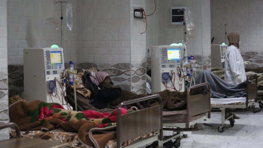 Patients receive medical treatment at a hospital under threat from ongoing PKK/YPG terrorist attacks in Manbij, Aleppo, northwestern Syria, Feb. 27, 2025. (AA Photo)