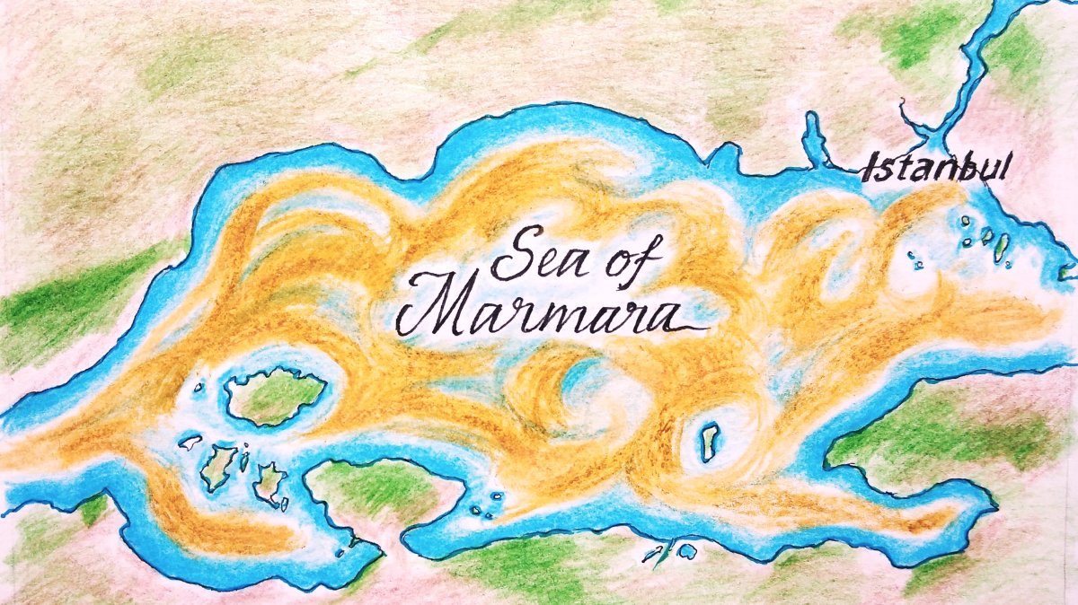 "The Turkish government launched the Marmara Sea Action Plan, a large-scale initiative aimed at tackling pollution and restoring ecological balance in the region." (Illustration by Erhan Yalvaç)