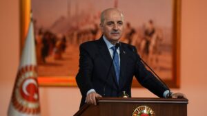Parliament Speaker Numan Kurtulmuş is seen at an iftar dinner with representatives of NGOs, Ankara, Türkiye, March 6, 2025 (AA Photo)